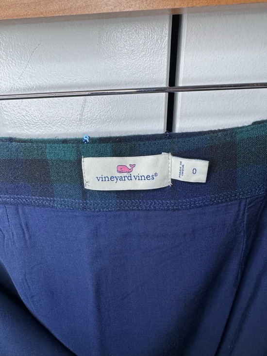 Vineyard Vines Blue and Green Plaid with Sequin Details Mini Skirt size 0 - Picture 5 of 6